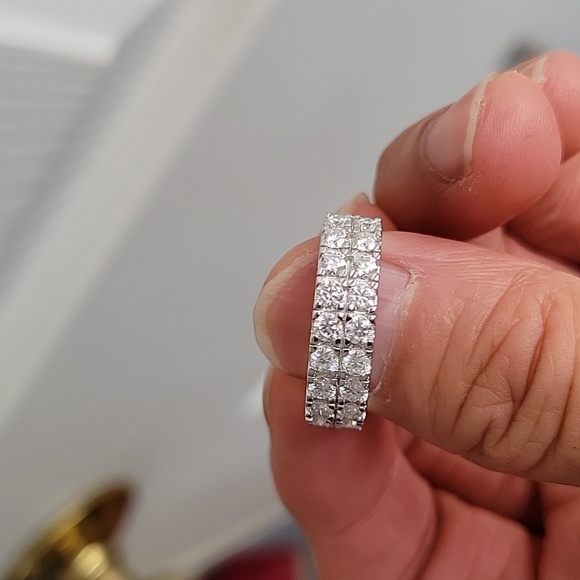 3CT moissanite diamond ring with 925 silver size 8 - Picture 4 of 7